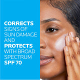 La Roche-Posay Anthelios UV Correct Sunscreen Moisturizer SPF 70, Daily Anti-Aging Face Moisturizer with Sunscreen and Niacinamide to Even Skin Tone & Fine Lines, Sun Protection for Sensitive Skin