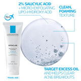La Roche-Posay Effaclar Medicated Gel Cleanser, 2% Salicylic Acid Cleanser + LHA + Glycerin, Foaming Acne Face Wash, Helps Clear & Prevent Acne Breakouts, Oil Free, Targets Excess Oil