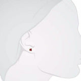 Lab-Created Ruby 10k Gold Plated Red Ruby Stud Earrings
