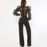 Lace Combined Fashion Jumpsuit