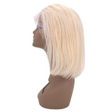 Blonde Straight 13x4 Transparent Lace 100% Human Hair Bob Wig