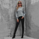 Lace Insert Raglan Sleeve Pullover