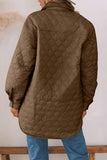 ladies Snap Down Collared Winter Coat Material composition: 100% nylon