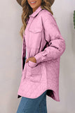 ladies Snap Down Collared Winter Coat Material composition: 100% nylon