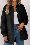 ladies Snap Down Collared Winter Coat Material composition: 100% nylon