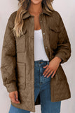 ladies Snap Down Collared Winter Coat Material composition: 100% nylon