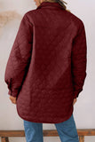 ladies Snap Down Collared Winter Coat Material composition: 100% nylon