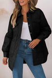 ladies Snap Down Collared Winter Coat Material composition: 100% nylon