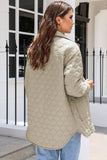 ladies Snap Down Collared Winter Coat Material composition: 100% nylon