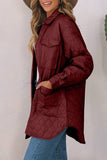 ladies Snap Down Collared Winter Coat Material composition: 100% nylon