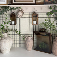 Rustic Bronze Tempered Glass Lanterns, Set of Three