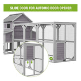 Large 137-Inch Wooden Chicken Coop With Run And 6 Nesting Boxes [10-15 Chickens] (SAK96430)