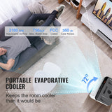 Large 2100 CFM Portable Evaporative Swamp Air Cooler With Humidifier, 7 Gal (SAK30412)