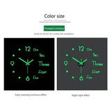 Large 3D Frameless Wall Clock Stickers