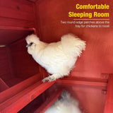 Large 73-Inch Portable Chicken Coop With Wheels And Nesting Box (SAK27495)