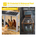 Large 83-Inch Mobile Chicken Coop With Wheels And Nesting Box [4-6 Chickens] (SAK81360)