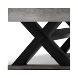Large 84-Inch Rustic Gray Pool Table With Cues, Balls And X-Legs (SAK54361)