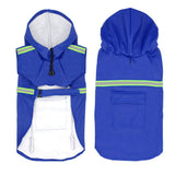 large and small dog raincoat cloak type reflective strip pet raincoat windproof rainproof dog hooded raincoat
