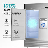 Large Commercial 49 Cu.Ft 2-Door Stainless Steel Reach-In Refrigerator With OmniSmart Temperature Control (SAK54160)