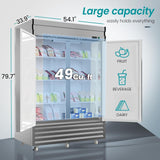 Large Commercial 49 Cu.Ft 2-Door Stainless Steel Reach-In Refrigerator With OmniSmart Temperature Control (SAK54160)