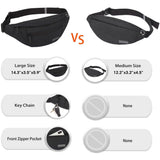 Large Crossbody Fanny Pack with 4-Zipper Pockets