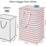 Large Foldable Tall Laundry Basket Storage Basket