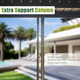 [12x14FT] Large Outdoor All-Season Wall Mounted Sunroom Solarium With Galvanized Steel Roof & Moveable PVC Screen (SAK46475)