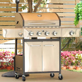 Large Outdoor 42K BTU BBQ Stainless Steel Propane Gas Grill With 4 Burners (SAK61283)
