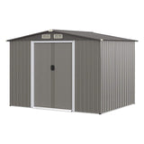 [08X06FT] Alora Premium Outdoor Steel Tool Storage Garden Backyard Shed (SAK74185)