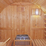 Thermora Ignite Large Premium American White Oak Outdoor Wooden Barrel Sauna With 4.5KW Sauna Heater (SAK45968)