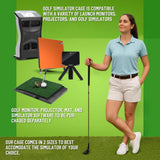 Large Premium Indoor Golf Simulator Enclosure Net With Frame And HD Screen Kit [ENCLOSURE ONLY] (SAK34172)
