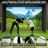 Large Premium Indoor Golf Simulator Enclosure Net With Frame And HD Screen Kit [ENCLOSURE ONLY] (SAK34172)