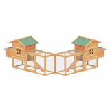 Large Wooden Backyard Hen Chicken Coop Enclosure W/ Nest Box & Run, 160" (SAK96451)