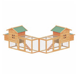 Large 160-Inch Wooden Backyard Hen Chicken Coop Enclosure W/ Nest Box & Run (SAK96451)