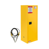 Large Yellow 35-Inch Heavy-Duty Flammable Welded Fireproof Storage Cabinet (SAK52837)