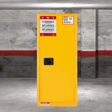 Large Yellow 35-Inch Heavy-Duty Flammable Welded Fireproof Storage Cabinet (SAK52837)