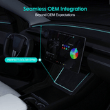 Laser-Carved Ambient Light for Model Y Juniper Wireless Charging Port | TESERY
