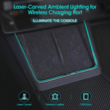 Laser-Carved Ambient Light for Model Y Juniper Wireless Charging Port | TESERY