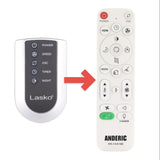 Anderic Substitute for Lasko 2033666 / 2033666C Upright Fan Remote Control 2033666C [RRFAN100A]