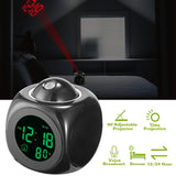 LCD Projection Alarm Clock with Voice Broadcast Function