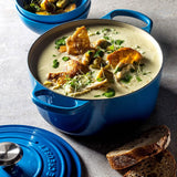 Le Creuset Enameled Cast Iron Signature Round Dutch Oven, 7.25 qt., Marseille