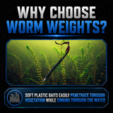 Reaction Tackle Lead Worm Weights (25 pack)
