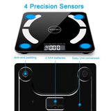 Digital Bathroom Wireless Fat Smart BMI Body Composition Analyzer Health Monitor Sync Data