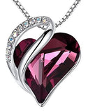 Leafael Mother's Day Necklace; Infinity Love Heart Pendant with Birthstone Crystals; Jewelry Gifts for Women; Birthday Necklaces for Wife Mom Girlfriend