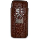 Leather Cigar Case by Mulling Room with Stainless Steel Cutter