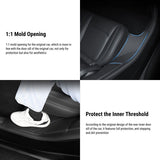 Leather Rear Door Sill Protector for Tesla Model Y 2020-2025.03