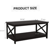 Lecut 39.56” L Concise Style Coffee Table Oxford Console Table