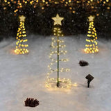 LED Christmas Tree Outdoor Solar Ground Plug Lights