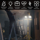 LED Dual-Head Work Light with Adjustable Tripod Stand