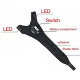 LED Flashlight Magic Strap Fingerless Gloves with 2 LED Light